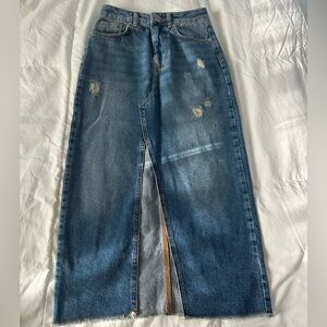 Midi Denim slit skirt from Francesca’s-NWT